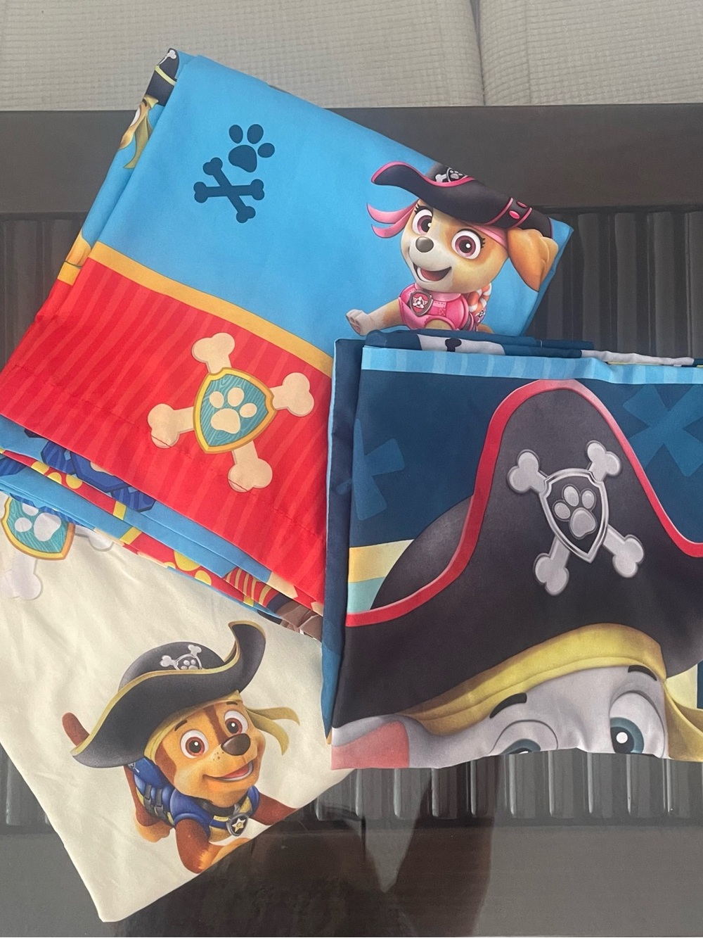 Paw Patrol Pirate Bedding Set in Blue, Red and Black